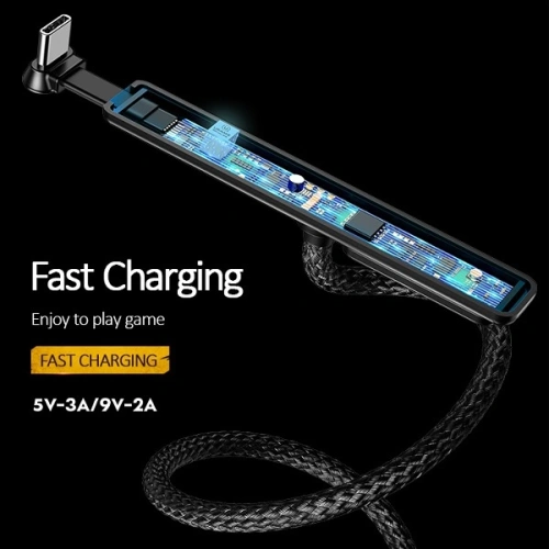 Kup Cablul USAMS US-SJ279 Gaming U9 USB-A/USB-C 1,5m 2A/3A negru/black - USA925 - {ean13} - Sklep Home Screen