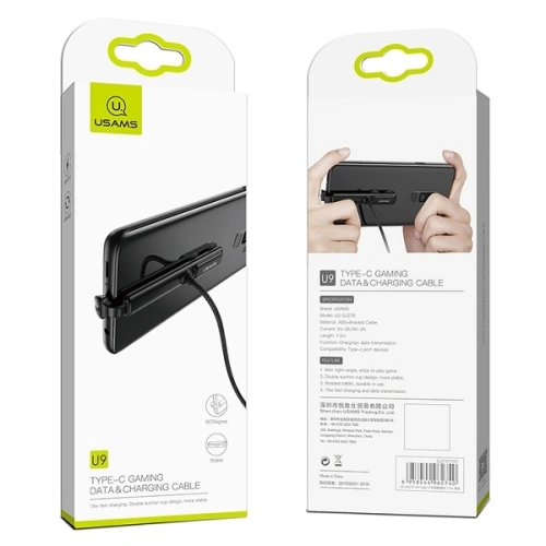 Kup Kabel USAMS US-SJ279 Gaming U9 USB-A/USB-C 1,5m 2A/3A černý/black - USA925 - {ean13} - Sklep Home Screen