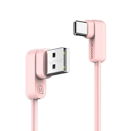 Kup Cablul unghiular USAMS US-SJ167 U-flow USB-C/USB-A 1,2m 2A roz/pink - USA926 - {ean13} - Sklep Home Screen