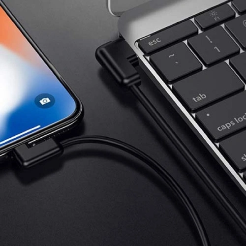Kup Cablu unghiular USAMS US-SJ167 U-flow USB-C/USB-A 1,2m negru/black - USA927 - {ean13} - Sklep Home Screen
