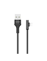 Cablul unghiular USAMS US-SJ260 U15 2A 1,2m USB-A/Lightning negru.