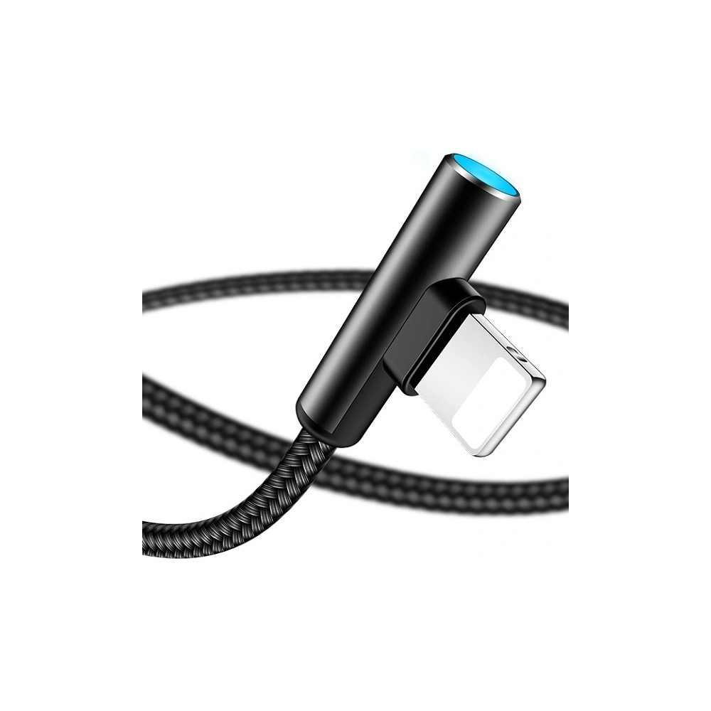 Kabel kątowy USAMS US-SJ260 U15 2A 1,2m USB-A/Lightning czarny/black