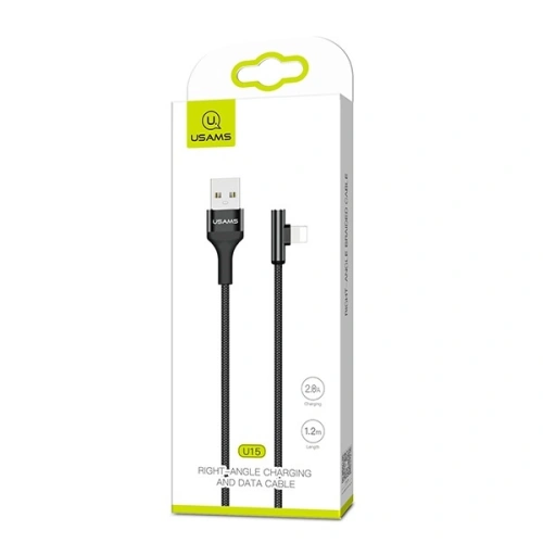 Kup Kabel úhlový USAMS US-SJ260 U15 2A 1,2m USB-A/Lightning černý/black - USA928 - {ean13} - Sklep Home Screen