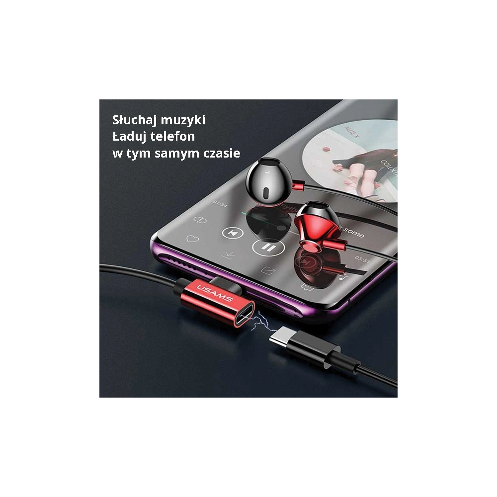 Słuchawki USAMS US-SJ295 EP-32 Lightning czarny/black