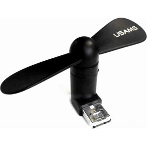 Buy USAMS US-ZB021 Fan 2in1 USB-A/microUSB black - USA933 - {ean13} - Home Screen Store Europe