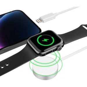 Kup Ładowarka do Apple Watch Tech-Protect Ultraboost 2in1 Magnetic Charging & Lightning 150cm White - THP1878 - {ean13} - Sklep Home Screen