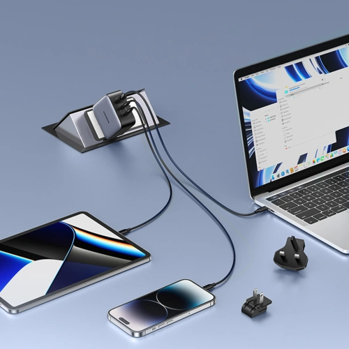 Kup Ładowarka sieciowa UGREEN CD296 GaN USB/2x USB-C 65W adapter wtyczka EU/UK/US czarna - UGR1489 - {ean13} - Sklep Home Screen
