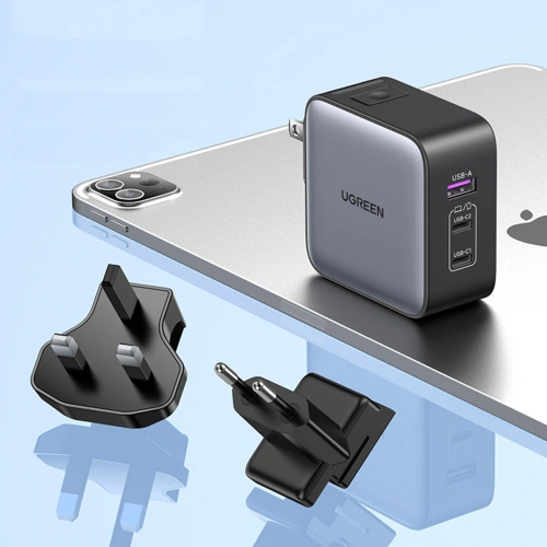 Kup Încărcătorul de rețea UGREEN CD296 GaN USB/2x USB-C 65W adaptor priză EU/UK/US negru - UGR1489 - {ean13} - Sklep Home Screen