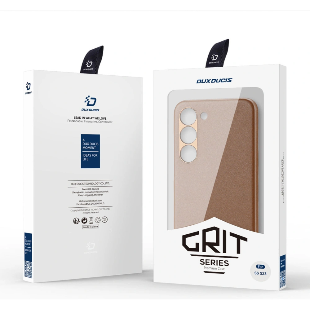 Etui Dux Ducis Grit MagSafe Samsung Galaxy S23 brązowe