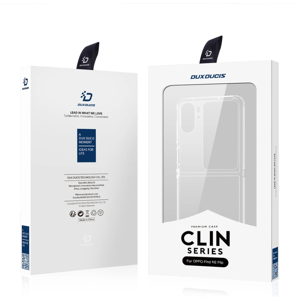 Etui Dux Ducis Clin Oppo Find N2 Flip przezroczyste