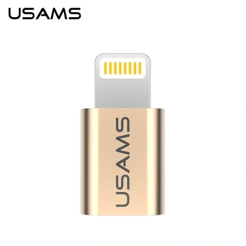 Kup Adaptor USAMS US-SJ014 microUSB/Lightning aurie/gold - USA936 - {ean13} - Sklep Home Screen