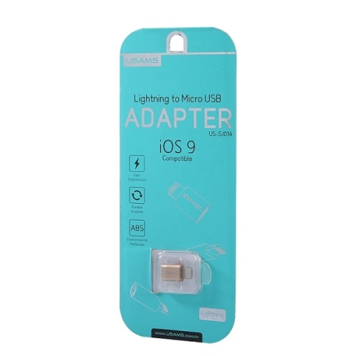 Kup Adaptér USAMS US-SJ014 microUSB/Lightning zlatý/gold - USA936 - {ean13} - Sklep Home Screen