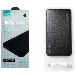Powerbank USAMS US-CD21 Mosaic 10000mAh czarny/black