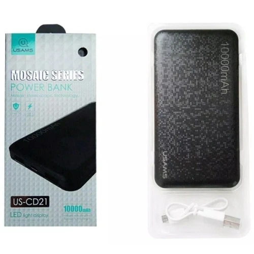 Kup Powerbank USAMS US-CD21 Mosaic 10000mAh negru/black - USA937 - {ean13} - Sklep Home Screen