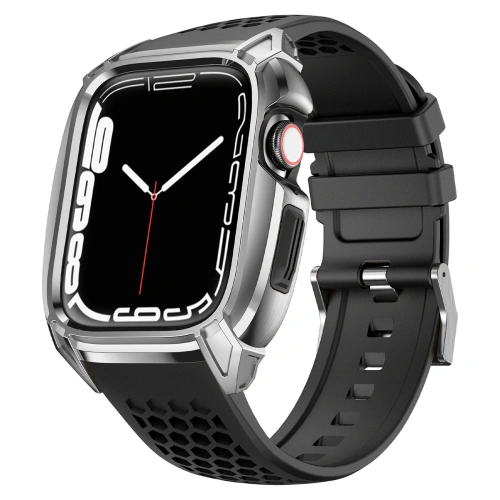 Buy Strap + case Kingxbar CYF148 2w1 Apple Watch 4/5/6/7/8/9/SE 44/45mm silver - KGX638 - {ean13} - Home Screen Store Europe
