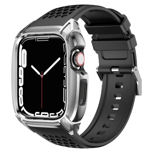 Kup Pasek + etui Kingxbar CYF148 2w1 Apple Watch 4/5/6/7/8/9/SE 44/45mm ezüst - KGX638 - {ean13} - Sklep Home Screen