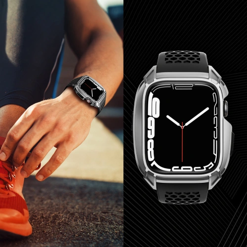 Buy Strap + case Kingxbar CYF148 2w1 Apple Watch 4/5/6/7/8/9/SE 44/45mm silver - KGX638 - {ean13} - Home Screen Store Europe
