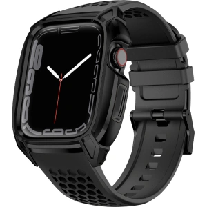 Kup Pasek + etui Kingxbar CYF148 2w1 Apple Watch 4/5/6/7/8/9/SE 44/45mm czarne - KGX639 - {ean13} - Sklep Home Screen