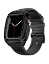 Kup + etui Kingxbar CYF148 2w1 Apple Watch 4/5/6/7/8/9/SE 44/45mm schwarze - KGX639 - {ean13} - Sklep Home Screen