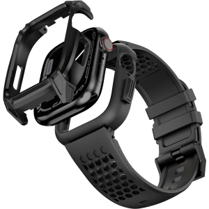 Buy Belt + case Kingxbar CYF148 2w1 Apple Watch 4/5/6/7/8/9/SE 44/45mm black - KGX639 - {ean13} - Home Screen Store Europe