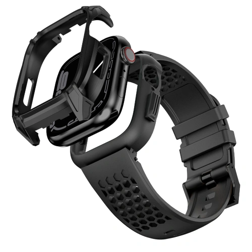 Buy Belt + case Kingxbar CYF148 2w1 Apple Watch 4/5/6/7/8/9/SE 44/45mm black - KGX639 - {ean13} - Home Screen Store Europe