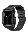 Pánt + tok Kingxbar CYF148 2w1 Apple Watch 4/5/6/7/8/9/SE 44/45mm fekete