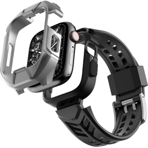 Buy Belt + case Kingxbar CYF136 2w1 Apple Watch 4/5/6/7/8/9/SE 44/45mm silver - KGX642 - {ean13} - Home Screen Store Europe