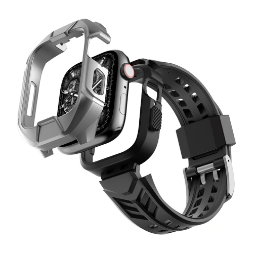 Buy Belt + case Kingxbar CYF136 2w1 Apple Watch 4/5/6/7/8/9/SE 44/45mm silver - KGX642 - {ean13} - Home Screen Store Europe