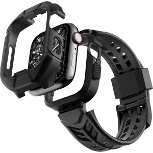 Buy Belt + case Kingxbar CYF136 2w1 Apple Watch 4/5/6/7/8/9/SE 44/45mm black - KGX643 - {ean13} - Home Screen Store Europe