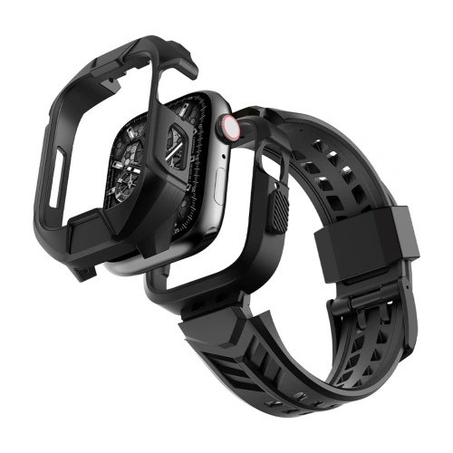 Buy Belt + case Kingxbar CYF136 2w1 Apple Watch 4/5/6/7/8/9/SE 44/45mm black - KGX644 - {ean13} - Home Screen Store Europe