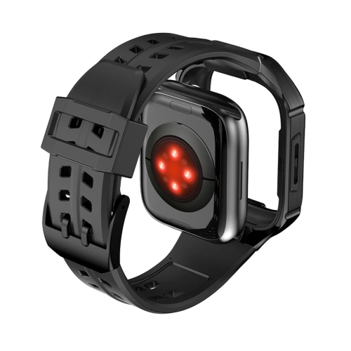 Buy Belt + case Kingxbar CYF136 2w1 Apple Watch 4/5/6/7/8/9/SE 44/45mm black - KGX644 - {ean13} - Home Screen Store Europe