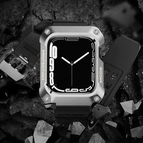 Buy Strap + case Kingxbar CYF134 2w1 Apple Watch 4/5/6/7/8/9/SE 44/45mm black - KGX651 - {ean13} - Home Screen Store Europe