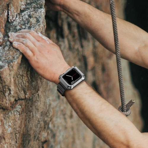 Buy Strap + case Kingxbar CYF134 2w1 Apple Watch 4/5/6/7/8/9/SE 44/45mm black - KGX651 - {ean13} - Home Screen Store Europe
