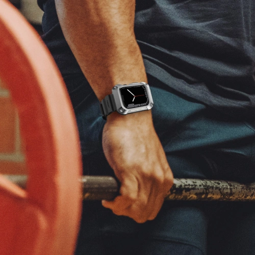 Buy Strap + case Kingxbar CYF134 2w1 Apple Watch 4/5/6/7/8/9/SE 44/45mm black - KGX651 - {ean13} - Home Screen Store Europe