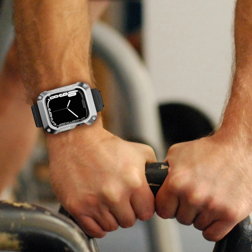 Kup Pánt + tok Kingxbar CYF134 2w1 Apple Watch 4/5/6/7/8/9/SE 44/45mm fekete - KGX652 - {ean13} - Sklep Home Screen