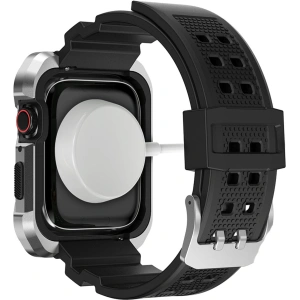 Buy Belt + case Kingxbar CYF134 2w1 Apple Watch 4/5/6/7/8/9/SE 44/45mm silver - KGX653 - {ean13} - Home Screen Store Europe