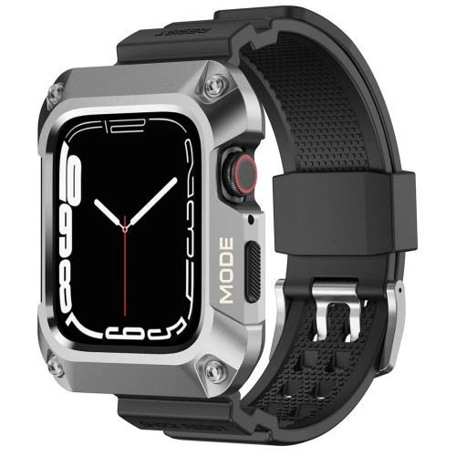 Buy Belt + case Kingxbar CYF134 2w1 Apple Watch 4/5/6/7/8/9/SE 44/45mm silver - KGX654 - {ean13} - Home Screen Store Europe