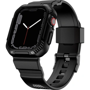 Kup Pasek + etui Kingxbar CYF537 2w1 Apple Watch 4/5/6/7/SE/8/9 44/45mm czarne - KGX655 - {ean13} - Sklep Home Screen