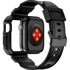 Buy Band + case Kingxbar CYF537 2w1 Apple Watch 4/5/6/7/SE/8/9 44/45mm black - KGX655 - {ean13} - Home Screen Store Europe