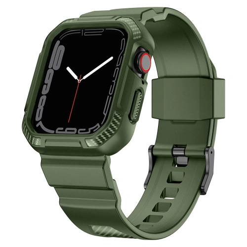 Kup Pásek + etui Kingxbar CYF537 2w1 Apple Watch 4/5/6/7/SE/8/9 44/45mm zelené - KGX658 - {ean13} - Sklep Home Screen