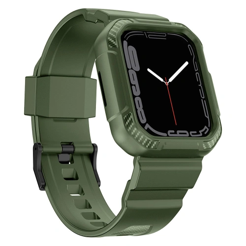 Kup Pásek + etui Kingxbar CYF537 2w1 Apple Watch 4/5/6/7/SE/8/9 44/45mm zelené - KGX658 - {ean13} - Sklep Home Screen