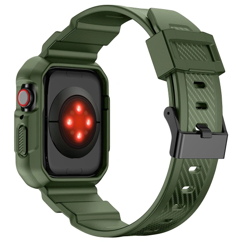 Kup + etui Kingxbar CYF537 2w1 Apple Watch 4/5/6/7/SE/8/9 44/45mm grün - KGX658 - {ean13} - Sklep Home Screen