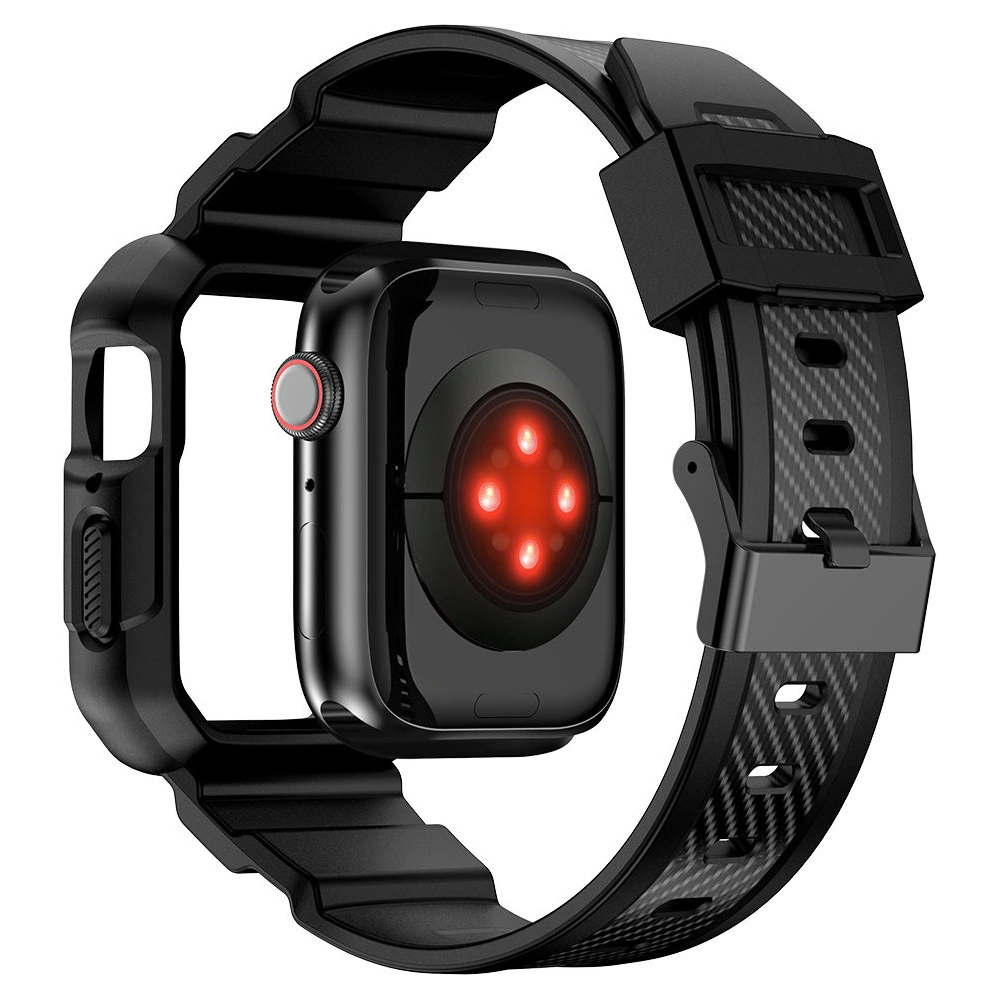 Pasek + etui Kingxbar CYF106 2w1 Apple Watch 4/5/6/7/SE/8/9 40/41mm czarne