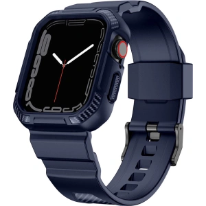 Kup Pásek + etui Kingxbar CYF106 2w1 Apple Watch 4/5/6/7/SE/8/9 40/41mm modré - KGX661 - {ean13} - Sklep Home Screen