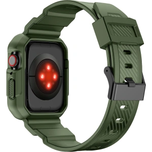 Kup Pasek + etui Kingxbar CYF106 2w1 Apple Watch 4/5/6/7/SE/8/9 40/41mm zielone - KGX662 - {ean13} - Sklep Home Screen