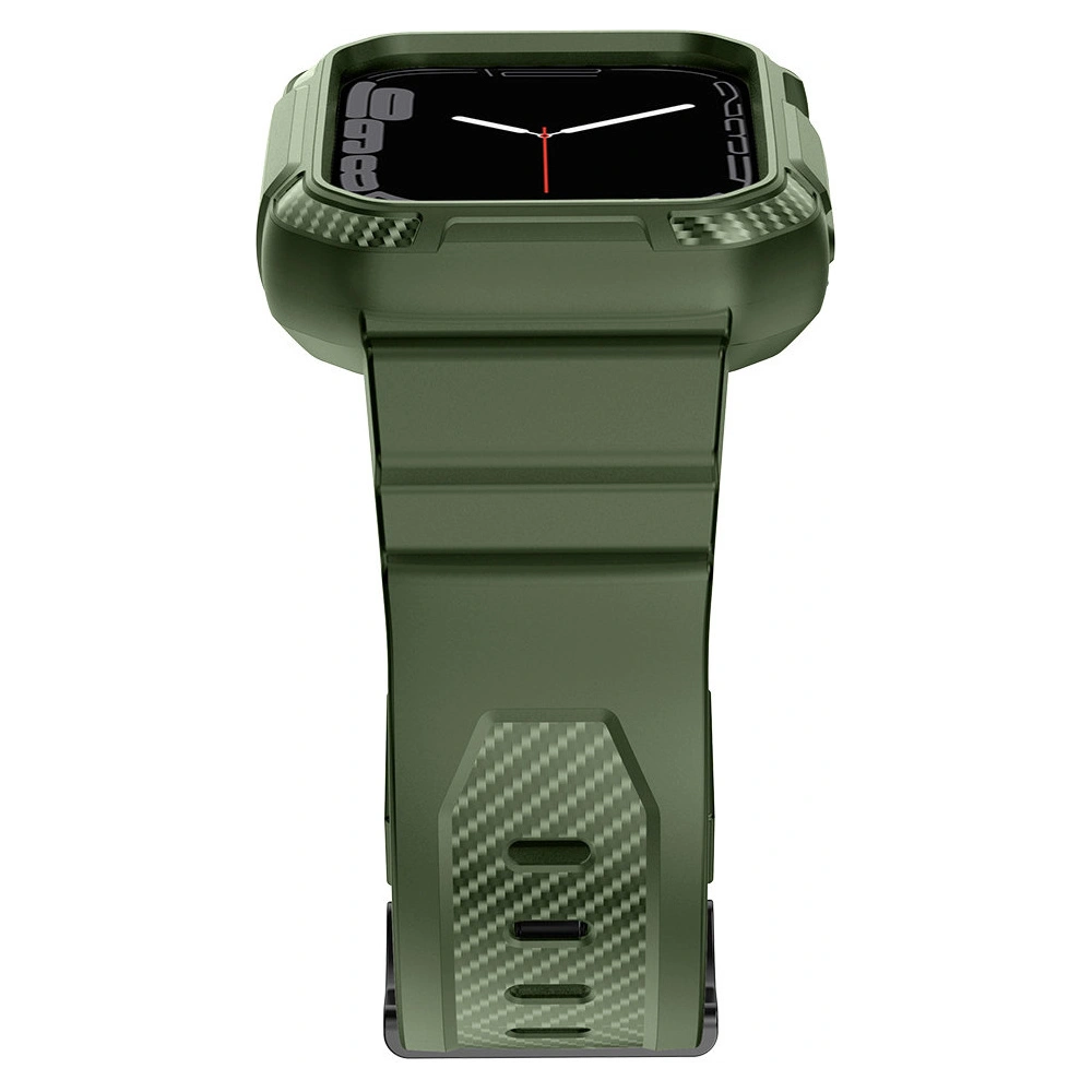 Pasek + etui Kingxbar CYF106 2w1 Apple Watch 4/5/6/7/SE/8/9 40/41mm zielone