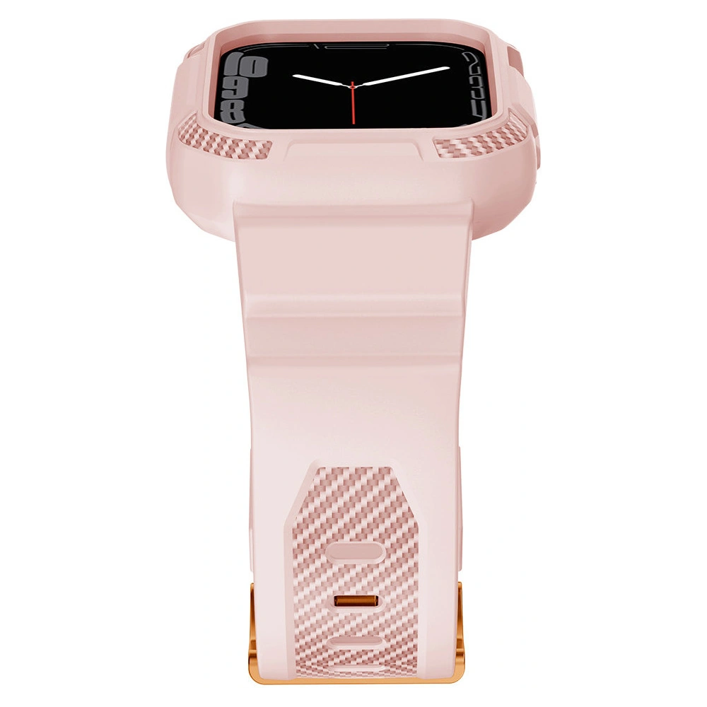 Pasek + etui Kingxbar CYF106 2w1 Apple Watch 4/5/6/7/SE/8/9 40/41mm różowe