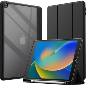 Kup Etui Crong PrimeFolio Apple iPad 10.2 2019/2020/2021 (7., 8. i 9. generacji) + Pencil holder (czarny/przezroczysty) - CRG593 - {ean13} - Sklep Home Screen