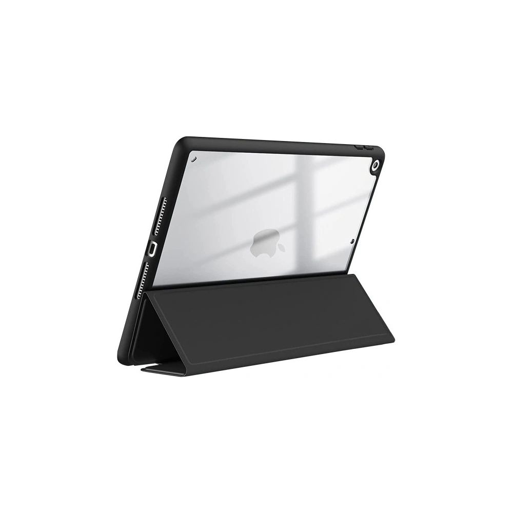 Etui Crong PrimeFolio Apple iPad 10.2 2019/2020/2021 (7., 8. i 9. generacji) + Pencil holder (czarny/przezroczysty)