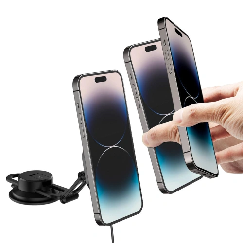 Kup Uchwyt de mașină cu încărcător wireless Spigen OneTap Pro 3 Negru Dash Magnetic Car Mount (MagFit) Negru - SPN2842 - {ean13} - Sklep Home Screen
